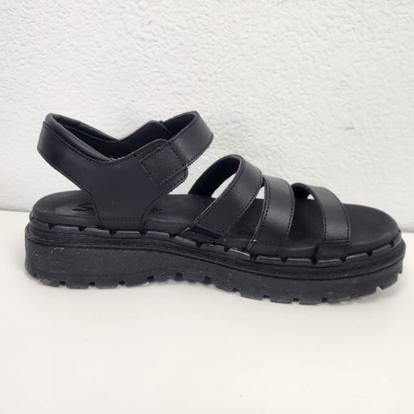 Skechers Black Jammers Poppin' Strappy Sandals Black Women Size 10? - Picture 3 of 11